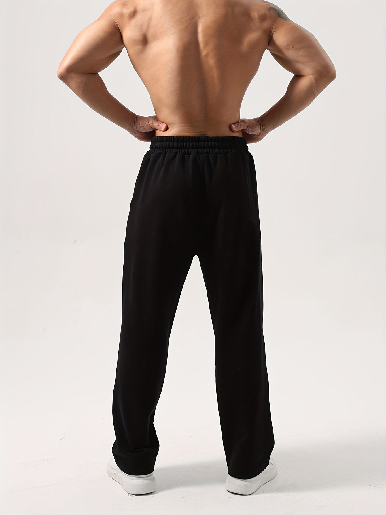 Lencensa - Pantalon Sport Homme Bleu Marine Coupe Droite