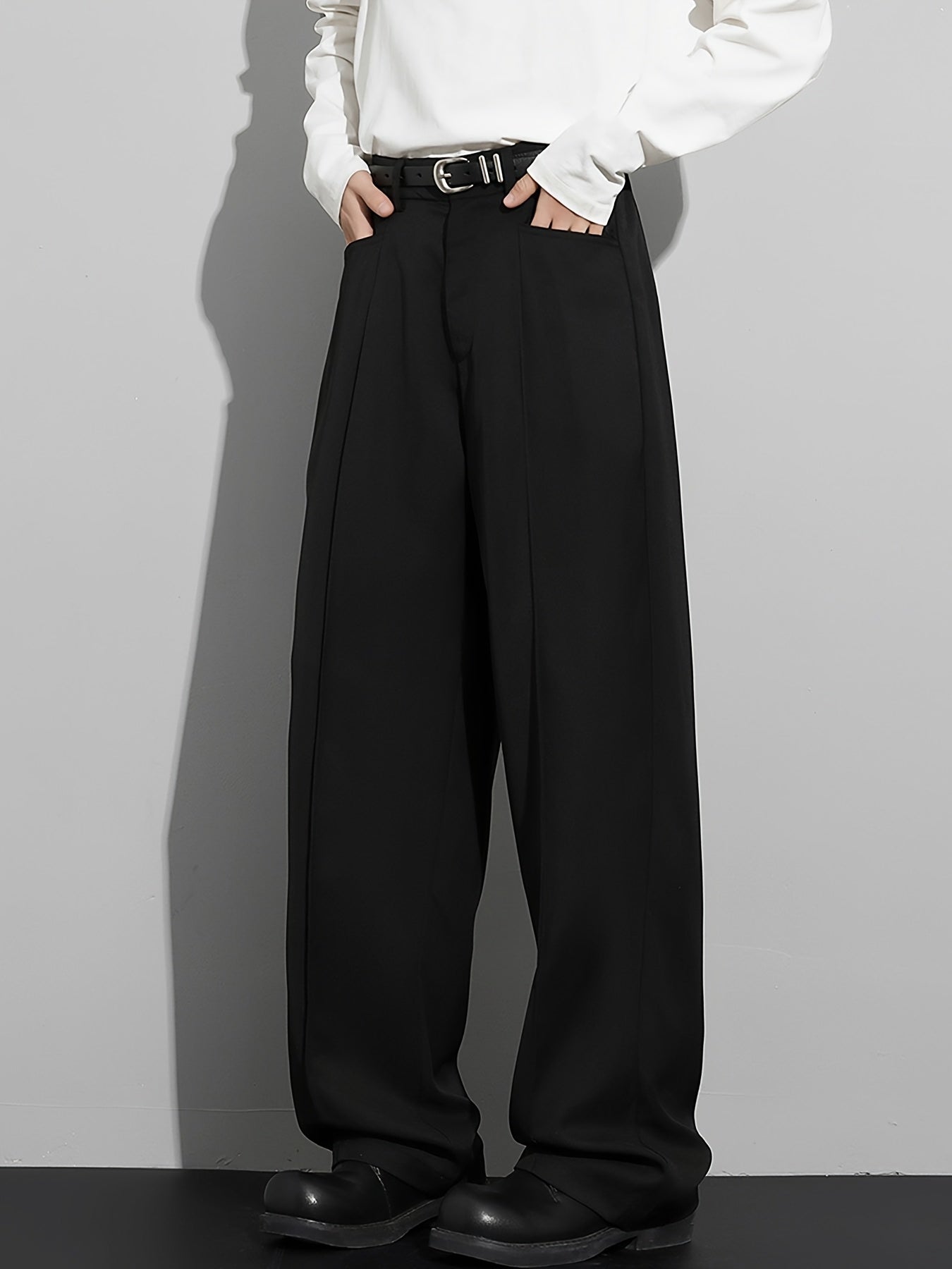 Lencensa - Pantalon Homme Costume Décontracté Taille Élastique