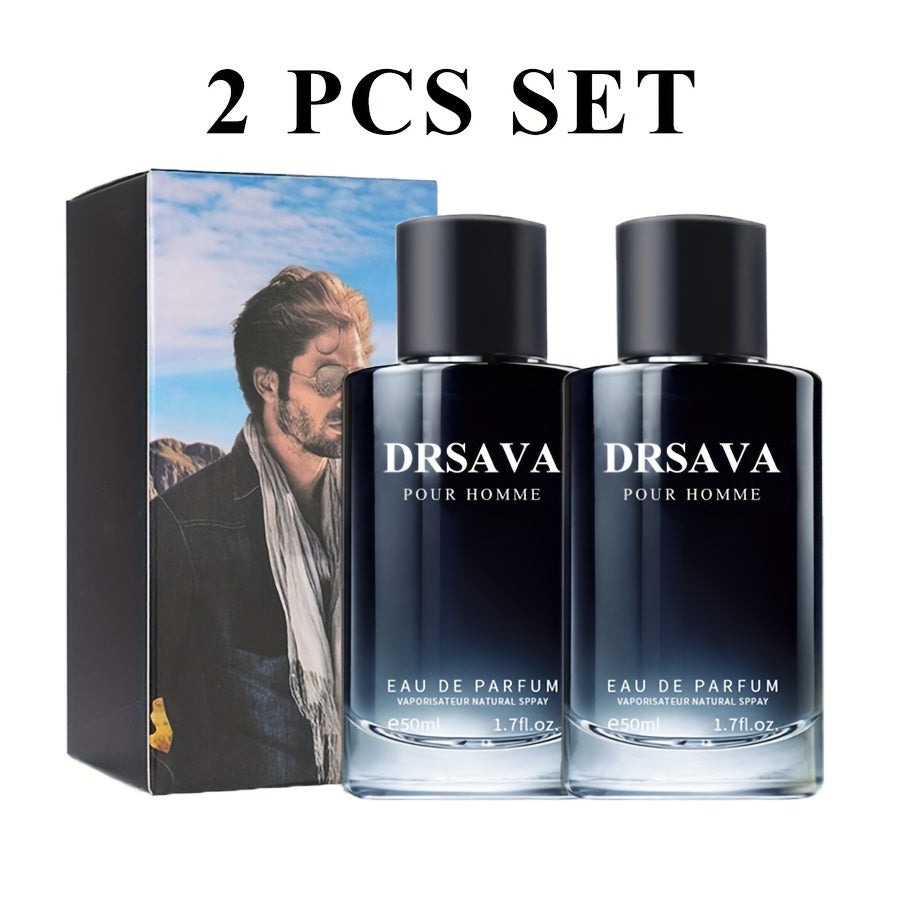50ml x 2pcs - Intensely Invigorating Mens Fougere Eau De Parfum - Timeless, Long-lasting Fragrance with Lush Fougere Notes - Ideal for Dating, Daily Wear & Unforgettable Gifting - Lencensa