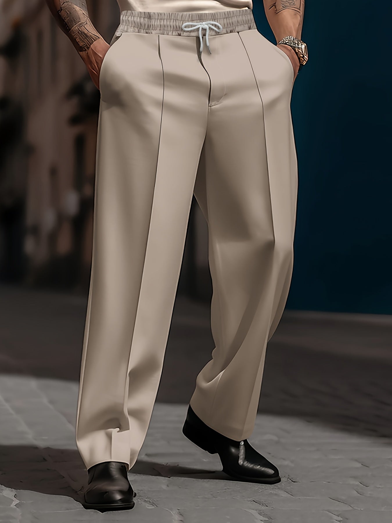 Pantalon Coupe Droite Lencensa - Casual Confortable Homme