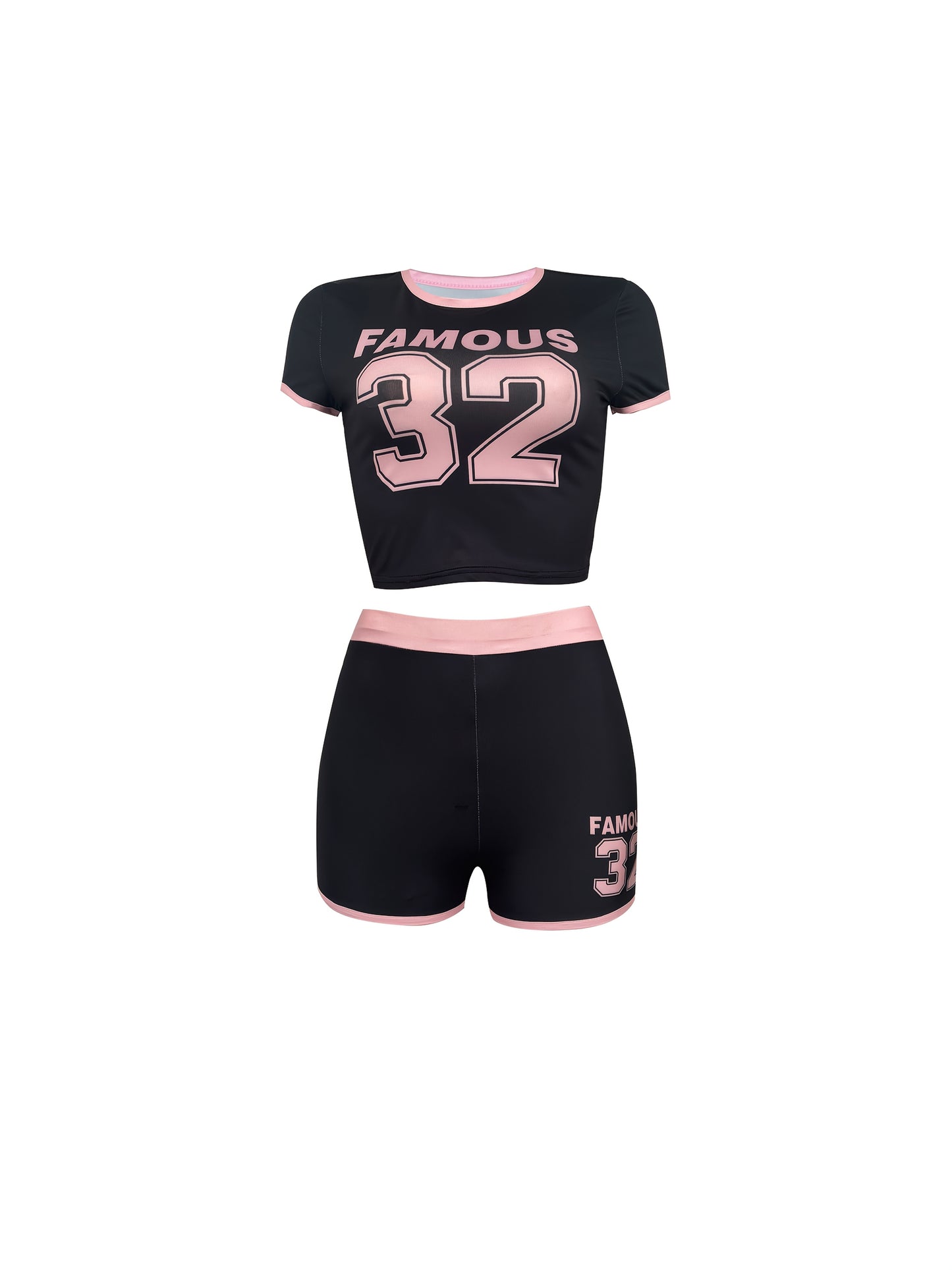 Lencensa - Ensemble Femme T-Shirt Graphique 32 et Short