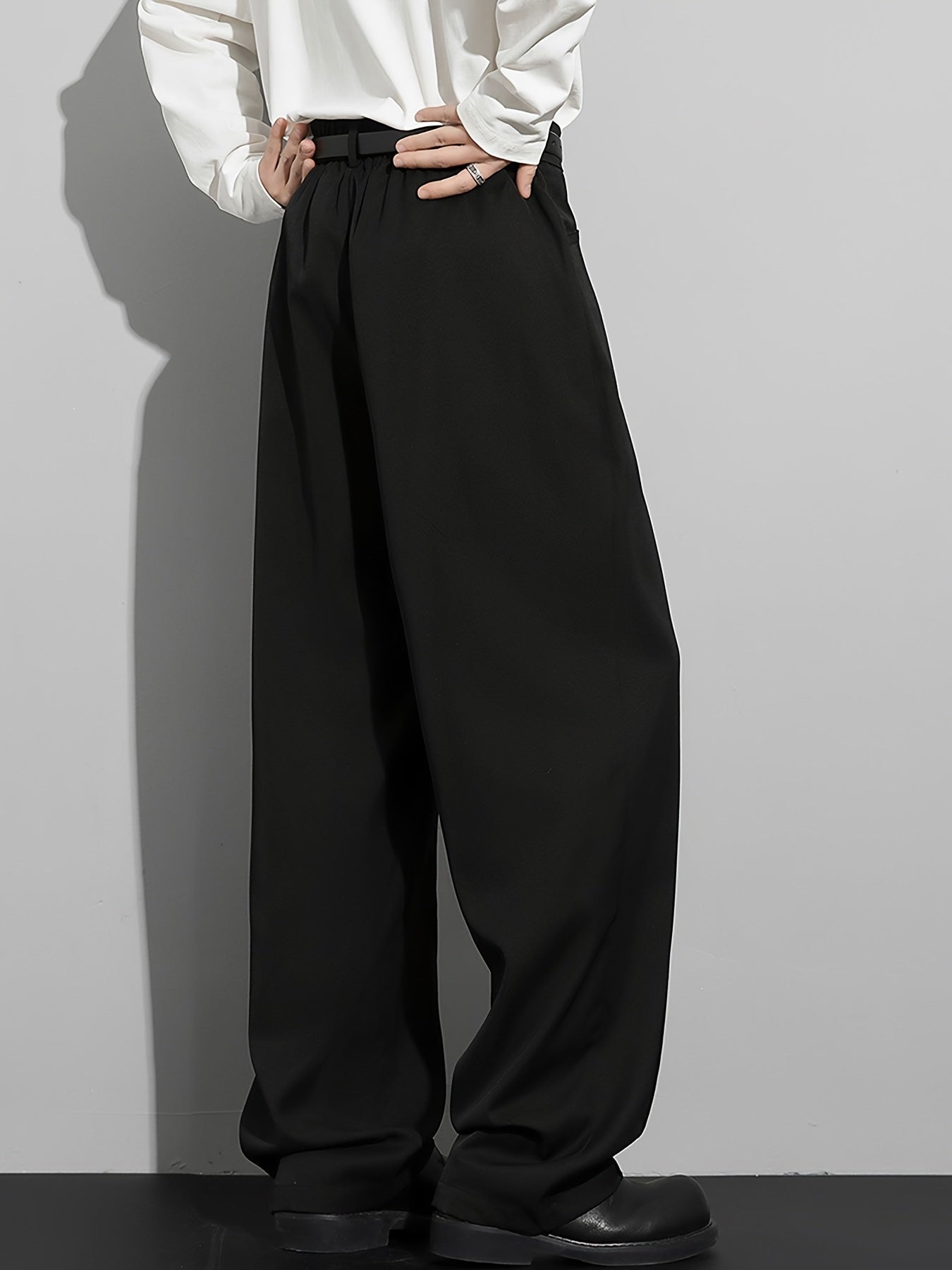Lencensa - Pantalon Homme Costume Décontracté Taille Élastique