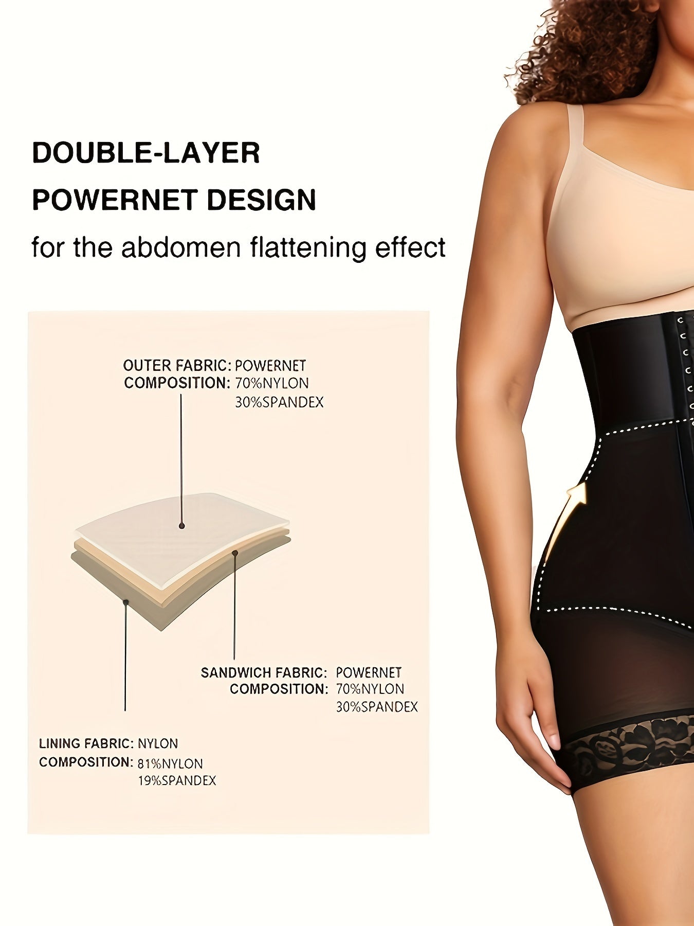 Lencensa - Culotte Gainante Taille Haute Sans Coutures