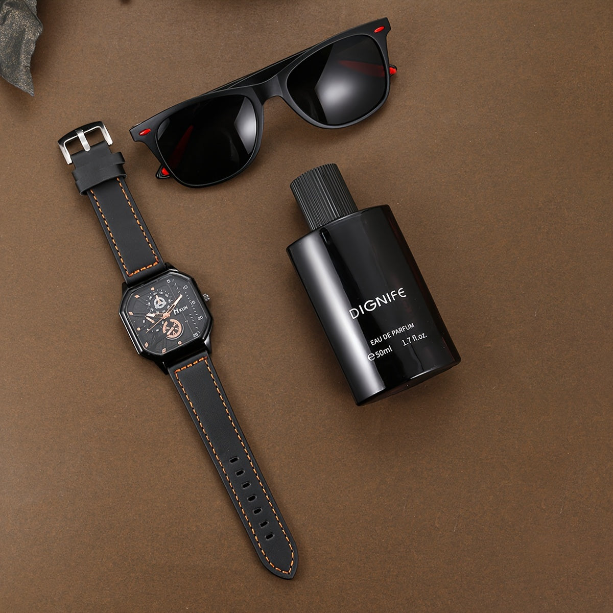 Lencensa Ensemble Cadeau Homme - Montre + Lunettes + Parfum