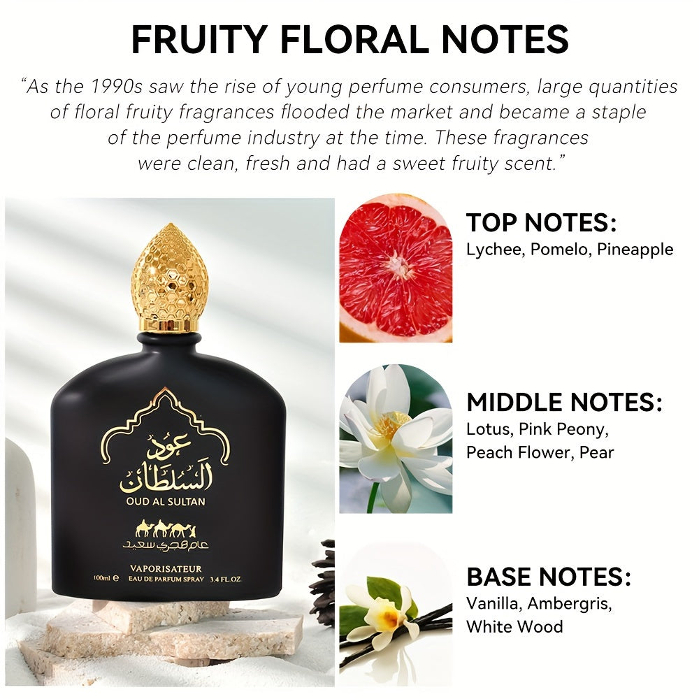 100ml Phthalate-Free Eau De Parfum for Women - Refreshing Long-Lasting Floral & Fruity Scent with Vanilla Notes - Perfect for Dating, Daily Life, and as a Christmas Gift or Eid Present - Lencensa