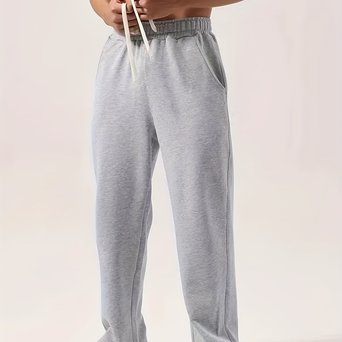 Lencensa - Pantalon Sport Homme Bleu Marine Coupe Droite