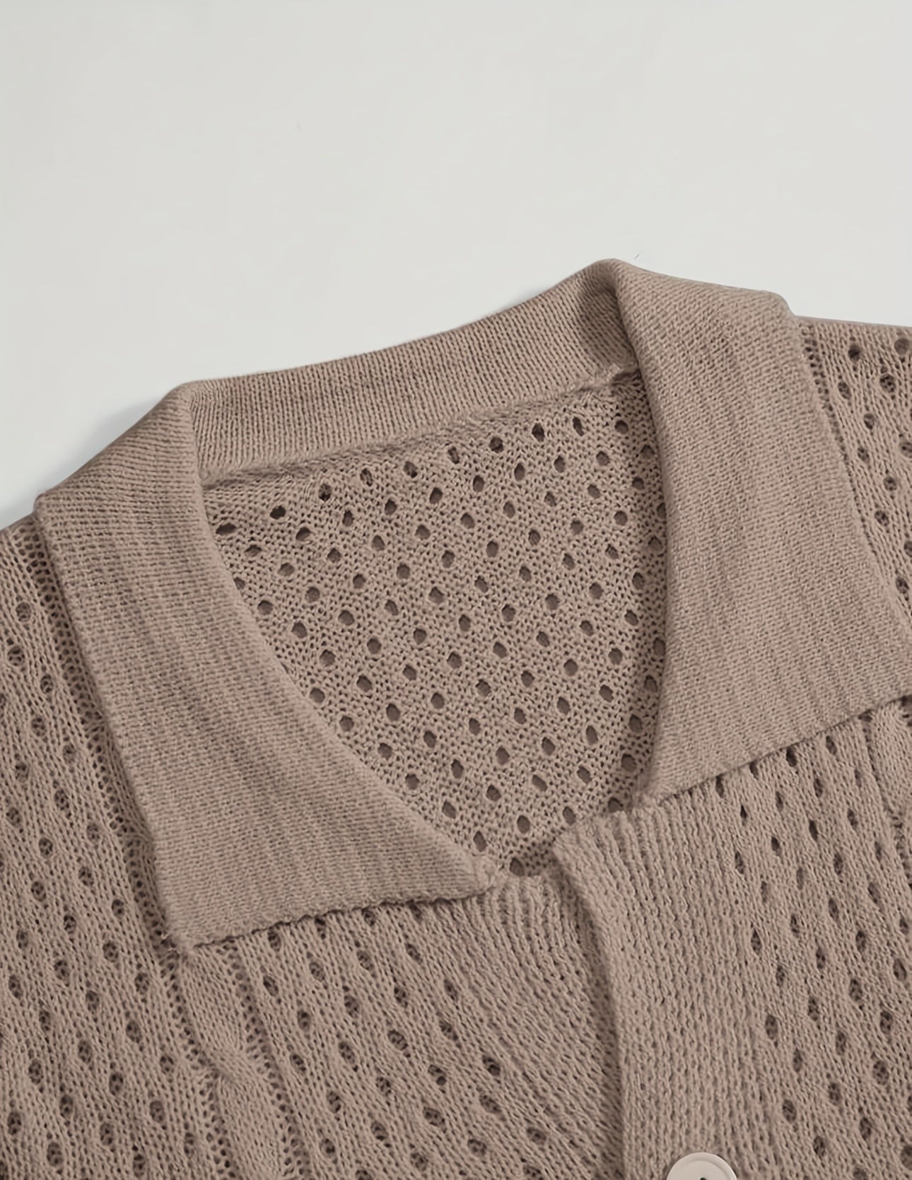 Pull Léger Lencensa - Maille Ouverte Boutonnée Casual Homme