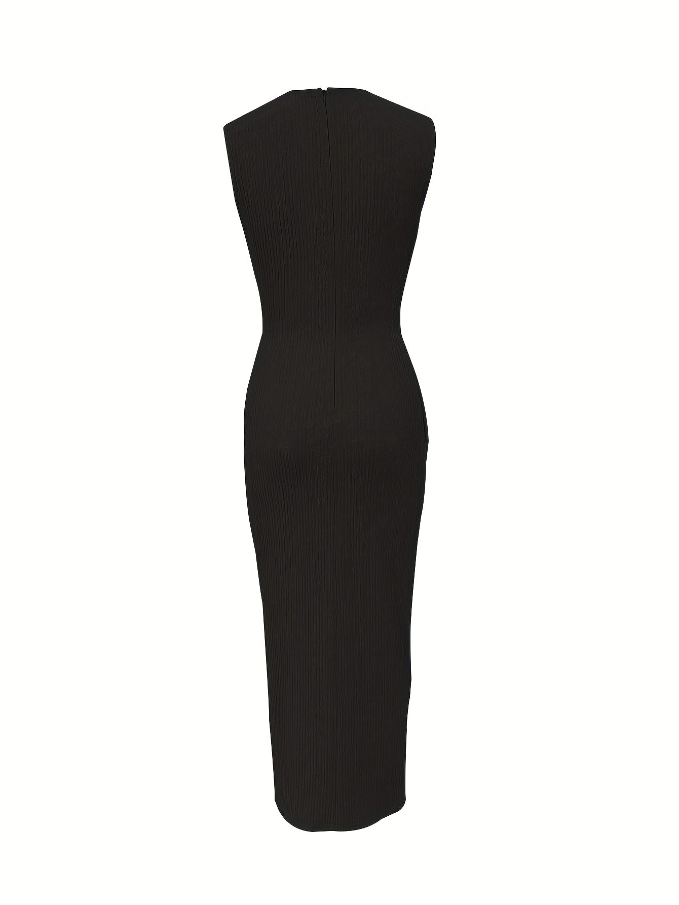 Lencensa - Robe Élégante Sans Manches à Fentes Femme
