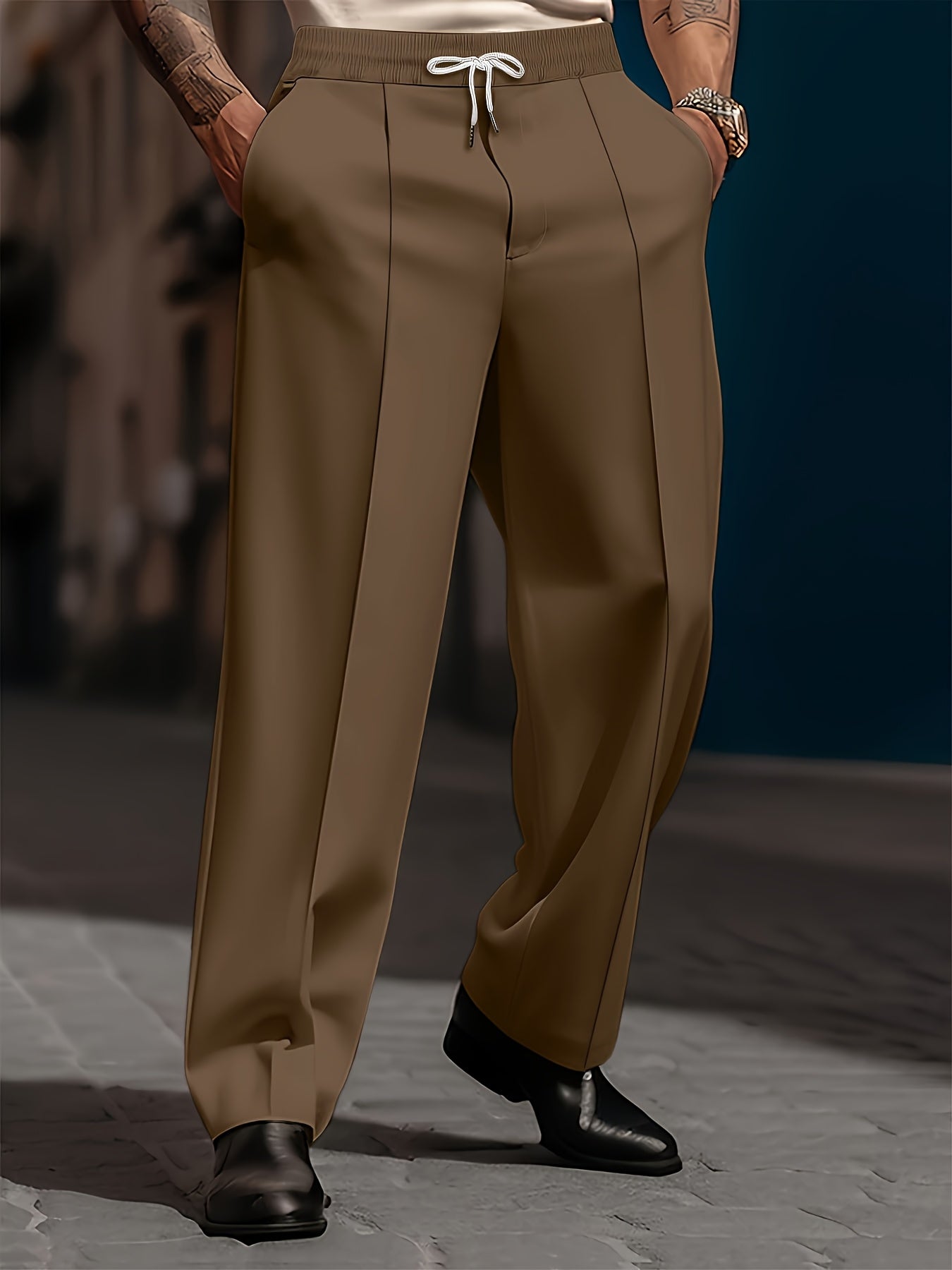 Pantalon Coupe Droite Lencensa - Casual Confortable Homme