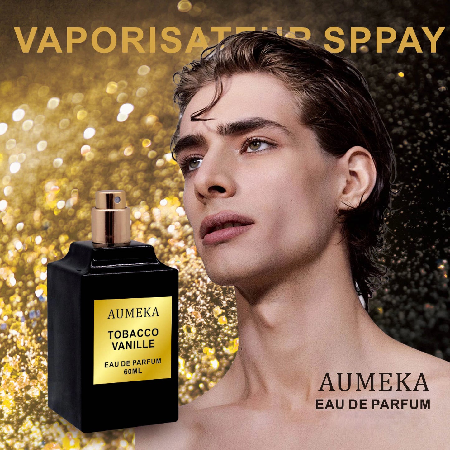 AUMEKA Parfum Homme 60ml - Luxe Arabe Tabac Vanille Oriental Épicé - Lencensa