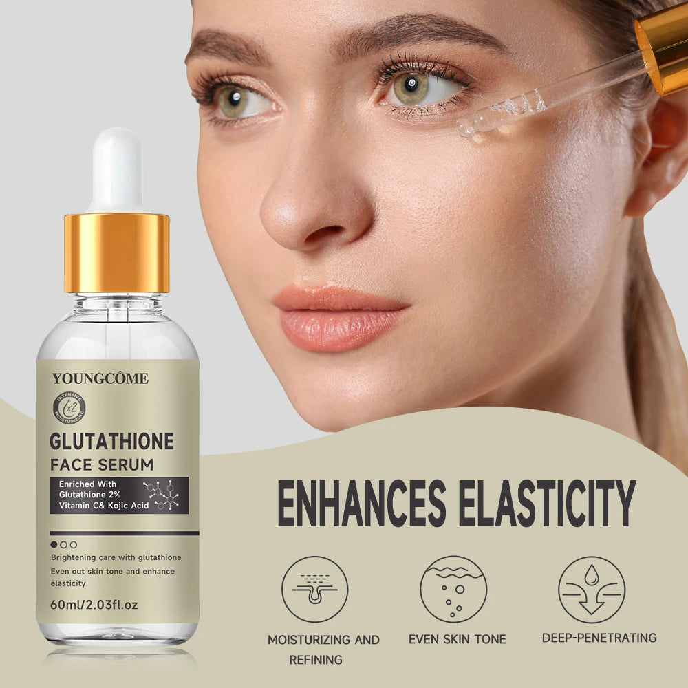 Sérum au glutathion pour le visage pour éclaircir la peau, correcteur de taches foncées, peau sensible, régénérant les cellules, Lifting, soins de la peau, 40ml/60ml