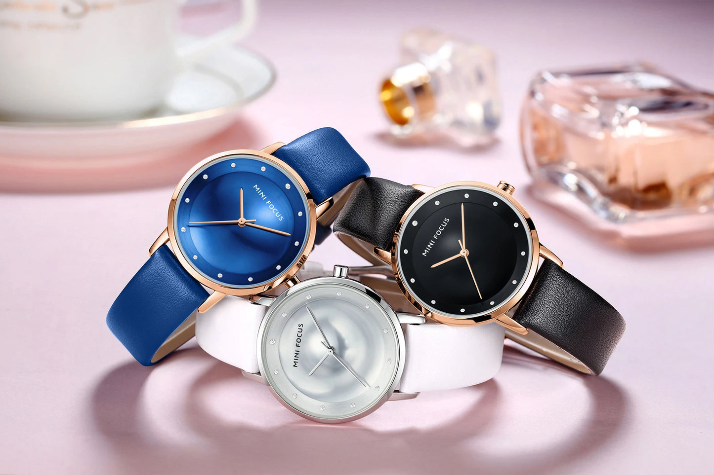 Montre Femme MINI FOCUS MF0332L Casual Women Wrist Watches Wholesale Simple Design Genuine Leather Strap Female Quartz Watch