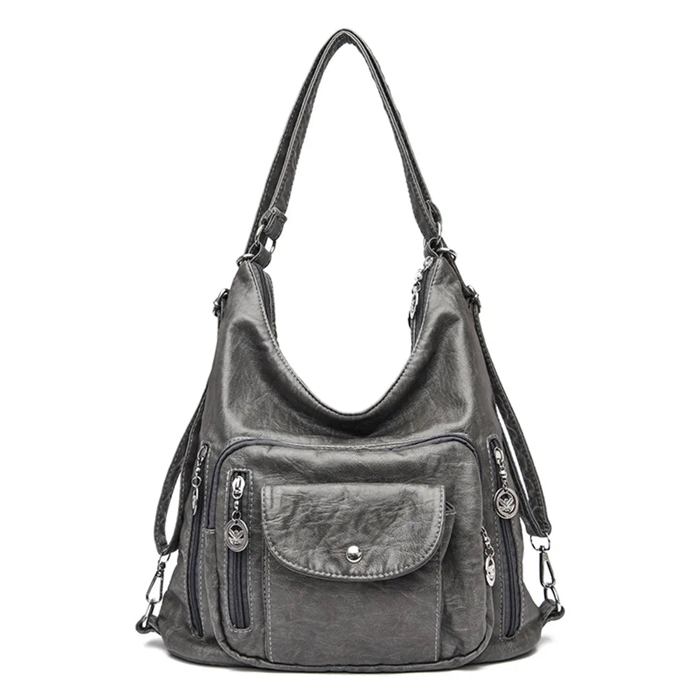 Sac à main en cuir de qualité pour femmes, fourre-tout de voyage de grande capacité, à bandoulière, décontracté, de styliste