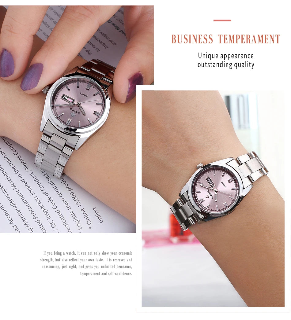 Montre Femme 2024 WWOOR mode dames montres étanche Quartz argent horloge femmes automatique Date robe Montre-bracelet Reloj Mujer