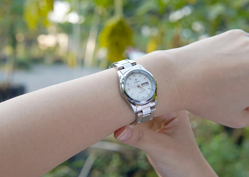 Montre Femme 2024 WWOOR mode dames montres étanche Quartz argent horloge femmes automatique Date robe Montre-bracelet Reloj Mujer