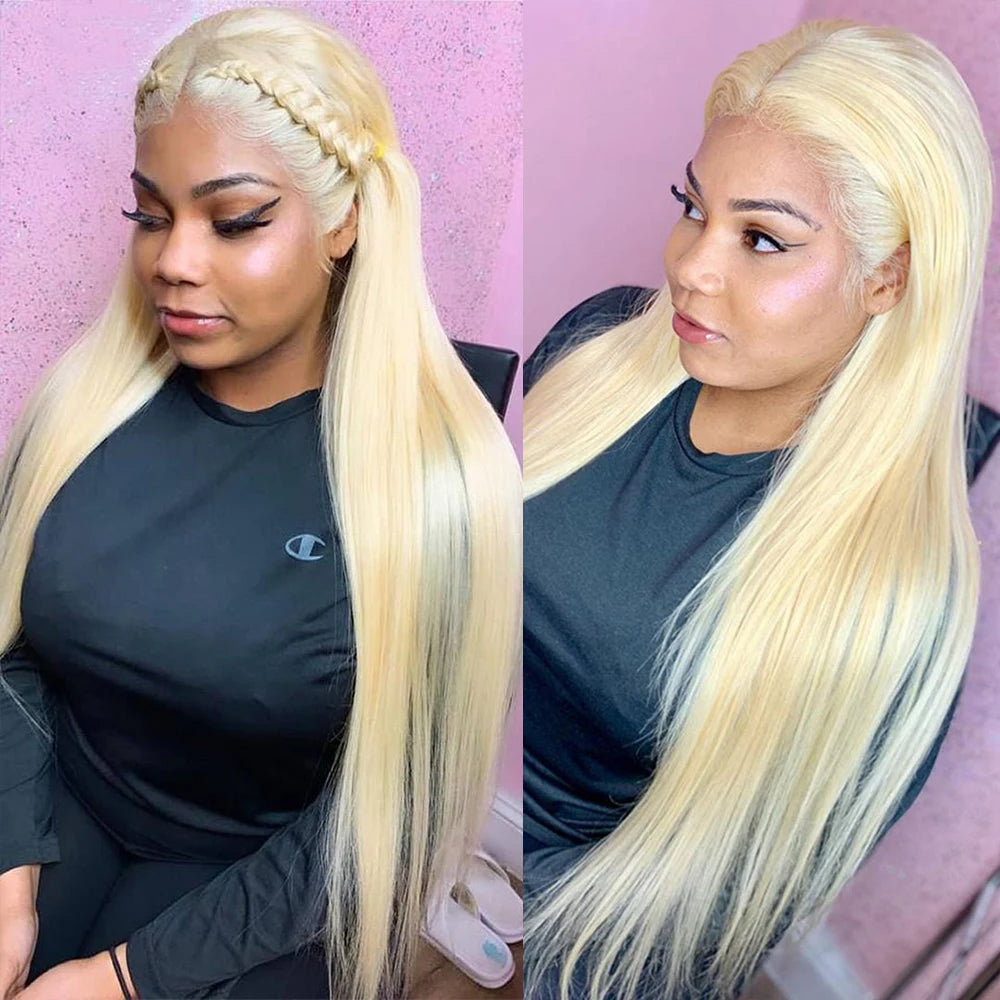 Perruque Lace Front Wig brésilienne naturelle lisse-Sophia, blond 613, 13x6, 13x4, perruque Lace Frmetals transparente, pour femmes africaines