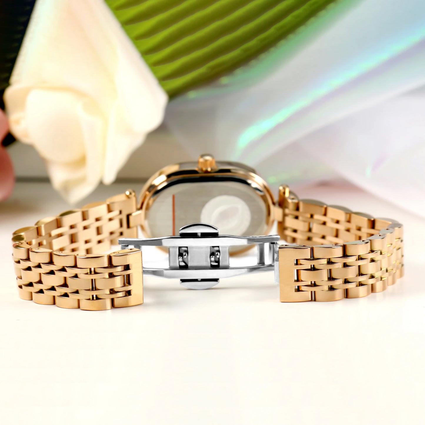 Best Seller Wrist Watch for Women Manufacturer Rose Gold Oval Fashion Diamond Luxury Women Watch Montre Femme