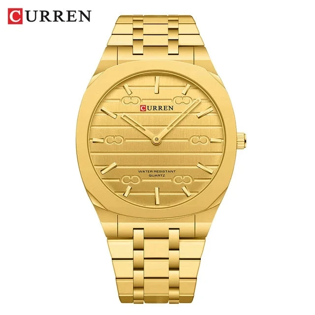 CURREN 8444 Hot Selling Men's Business Gold Quartz Watches New Stainless Steel Waterproof Watch Fashion Sports Relogio Masculino