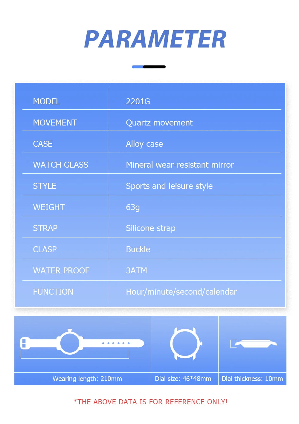 MEGIR 2201 Fashion Men Watches Top Luxury Sport Watch Calendar Luminous Quartz Watch Casual Man Wristwatch Clock Montre Homme