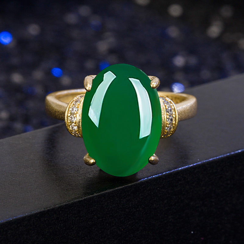 Bagues ouvertes rebrodées en or véritable 18 carats, pierre d'émeraude naturelle fine pour mariage, fête de fiançailles, cadeaux pour petite amie et femme