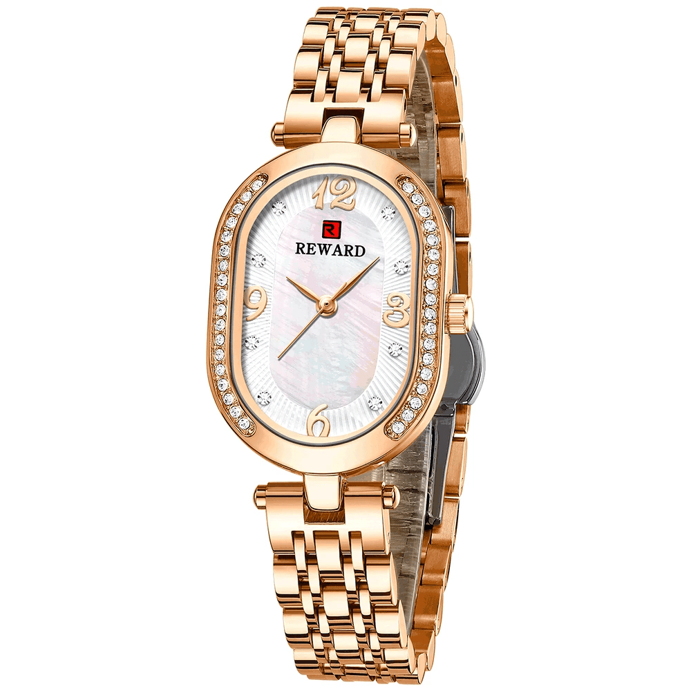 Best Seller Wrist Watch for Women Manufacturer Rose Gold Oval Fashion Diamond Luxury Women Watch Montre Femme
