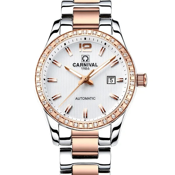 Montre femme 2025 carnaval Montre automatique femmes calendrier mode femmes montres lumineux étanche saphir Relogio feminino