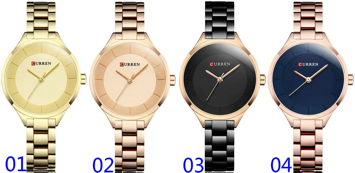 CURREN 9015 Rose Gold Watch Women Watches Ladies Creative Steel Women's Bracelet Watches Female Relogio Feminino Montre Femme