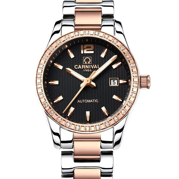 Montre femme 2025 carnaval Montre automatique femmes calendrier mode femmes montres lumineux étanche saphir Relogio feminino