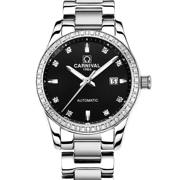 Montre femme 2025 carnaval Montre automatique femmes calendrier mode femmes montres lumineux étanche saphir Relogio feminino