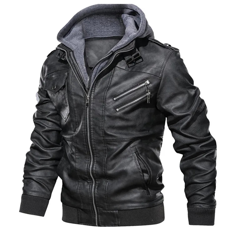 Veste Moto Premium Lencensa - Cuir Polyuréthane Biker Automne - Qualité Exceptionnelle