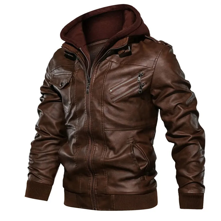 Veste Moto Premium Lencensa - Cuir Polyuréthane Biker Automne - Qualité Exceptionnelle