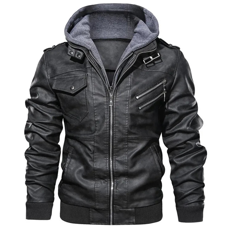 Veste Moto Premium Lencensa - Cuir Polyuréthane Biker Automne - Qualité Exceptionnelle