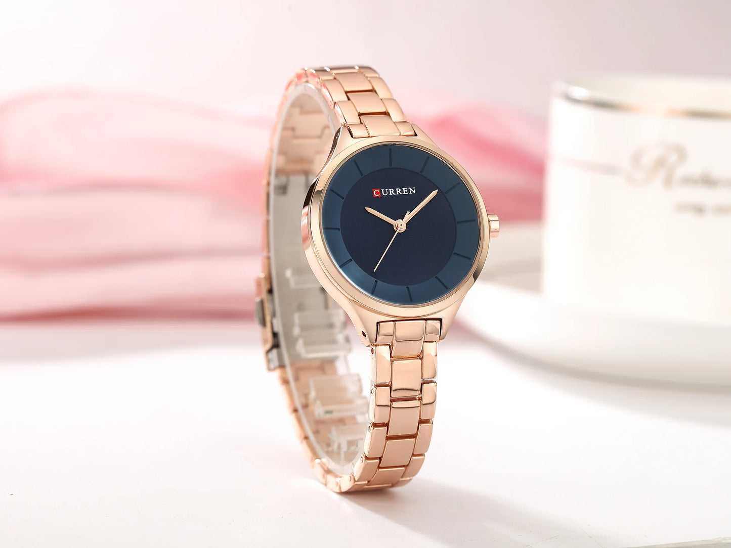 CURREN 9015 Rose Gold Watch Women Watches Ladies Creative Steel Women's Bracelet Watches Female Relogio Feminino Montre Femme