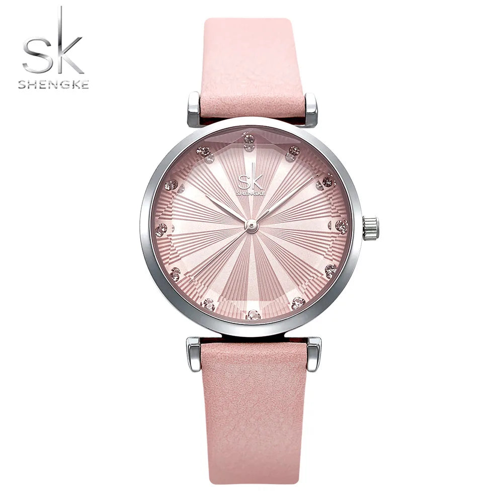 Reloj Mujer bleu confortable bracelet en cuir Montre pour femmes Quartz qualité Montre Femme coupe cadran créatif Relogio Feminino