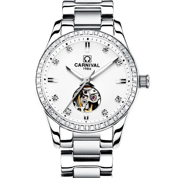 Montre femme 2025 carnaval Montre automatique femmes calendrier mode femmes montres lumineux étanche saphir Relogio feminino