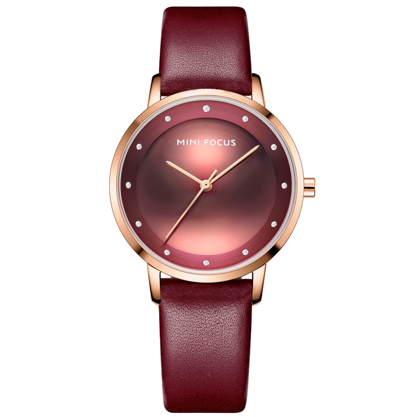 Montre Femme MINI FOCUS MF0332L Casual Women Wrist Watches Wholesale Simple Design Genuine Leather Strap Female Quartz Watch