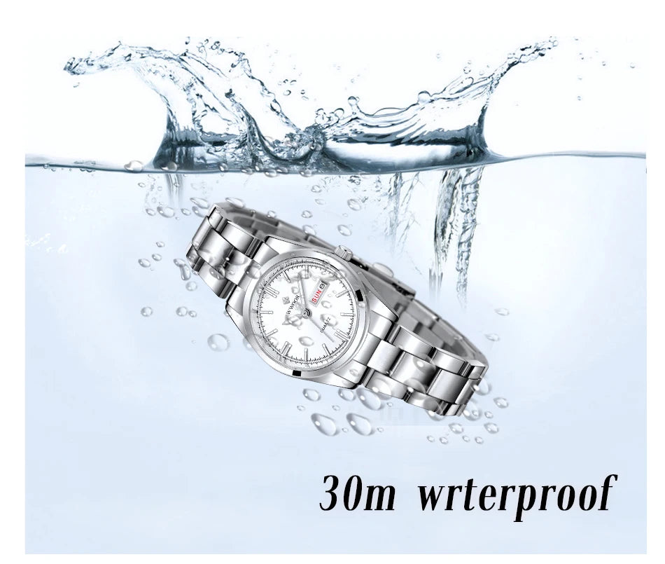 Montre Femme 2024 WWOOR mode dames montres étanche Quartz argent horloge femmes automatique Date robe Montre-bracelet Reloj Mujer