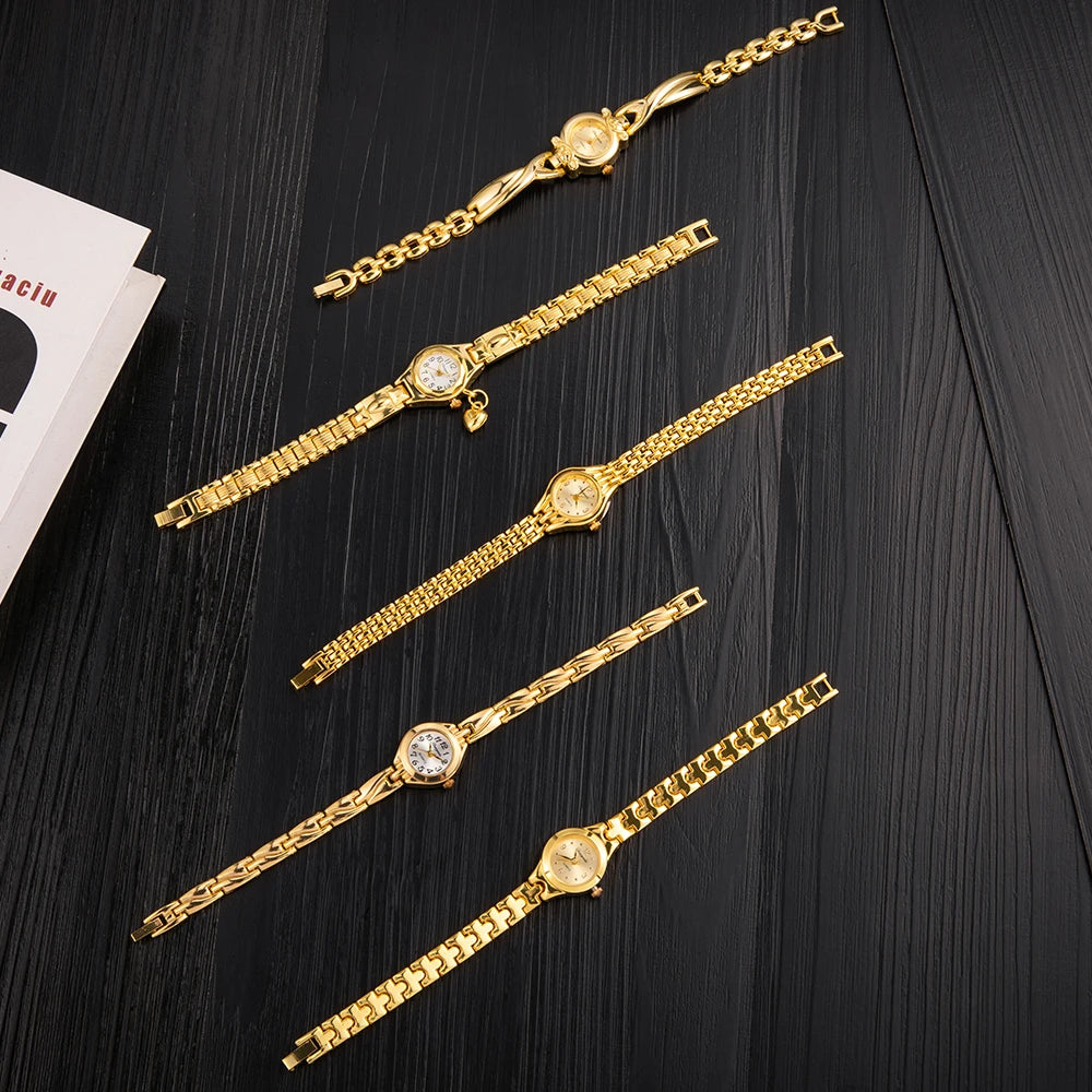 Simple élégant petites montres pour femmes marque de luxe montres en or pour femmes dames montres à Quartz pour les filles montre femme