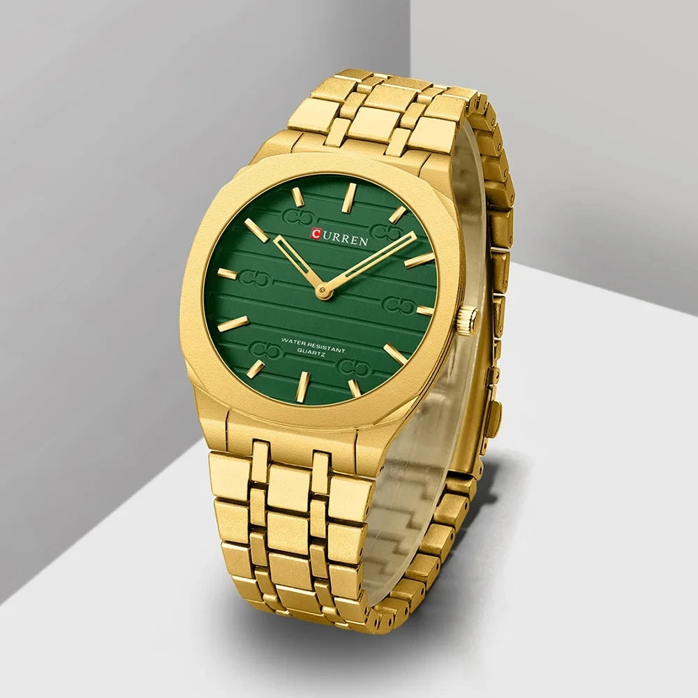 CURREN 8444 Hot Selling Men's Business Gold Quartz Watches New Stainless Steel Waterproof Watch Fashion Sports Relogio Masculino