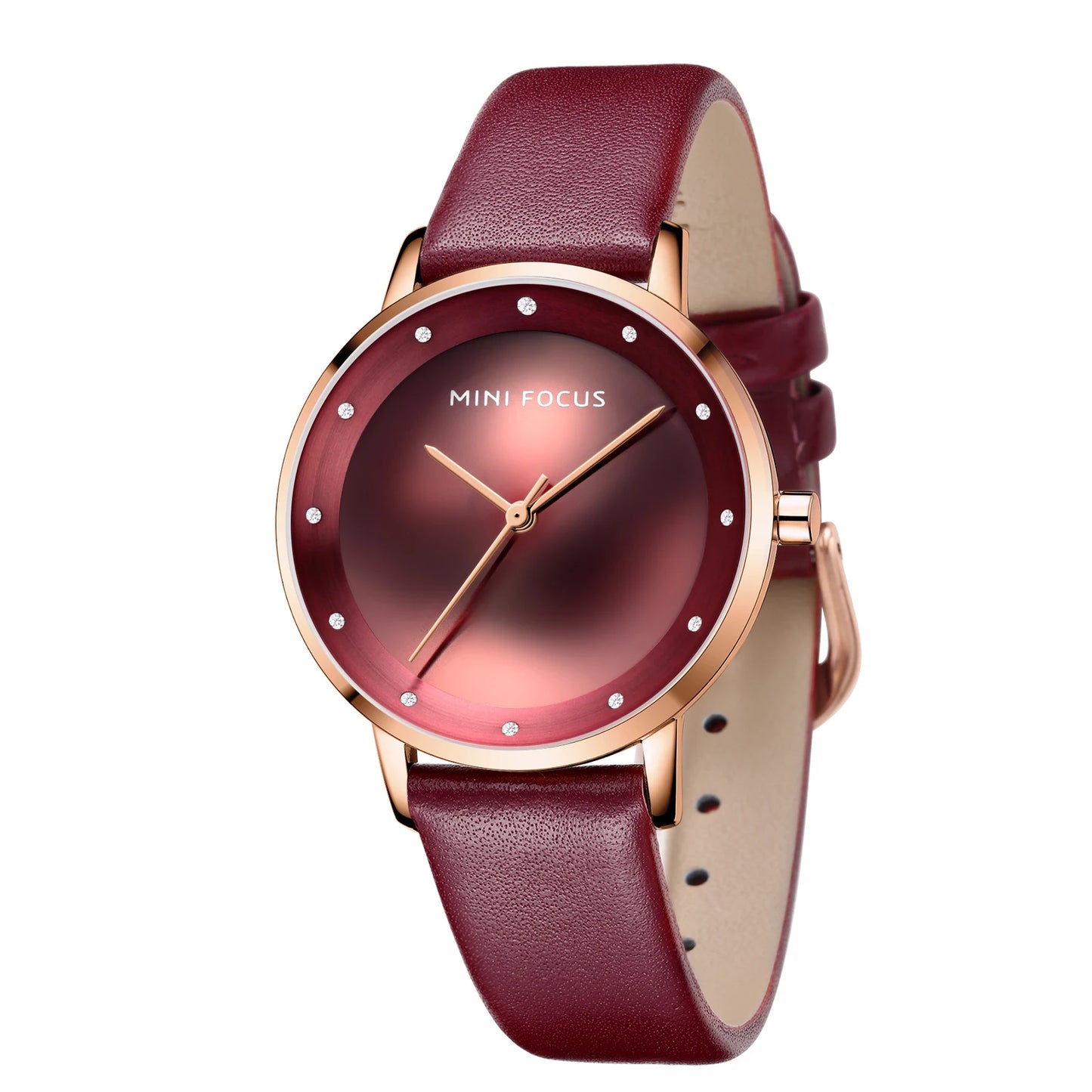 Montre Femme MINI FOCUS MF0332L Casual Women Wrist Watches Wholesale Simple Design Genuine Leather Strap Female Quartz Watch
