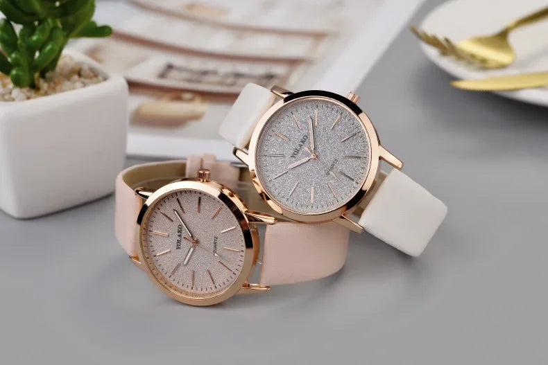 Montre-bracelet en cuir à quartz pour femme, montres pour femme, marque de luxe, mode féminine