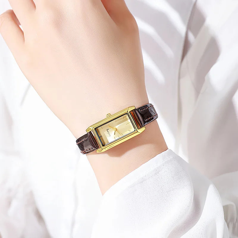 Montres de luxe pour femmes rétro Femme Montre dames ceinture noir Quartz montres Montre Femme Relogio Feminino cadeaux