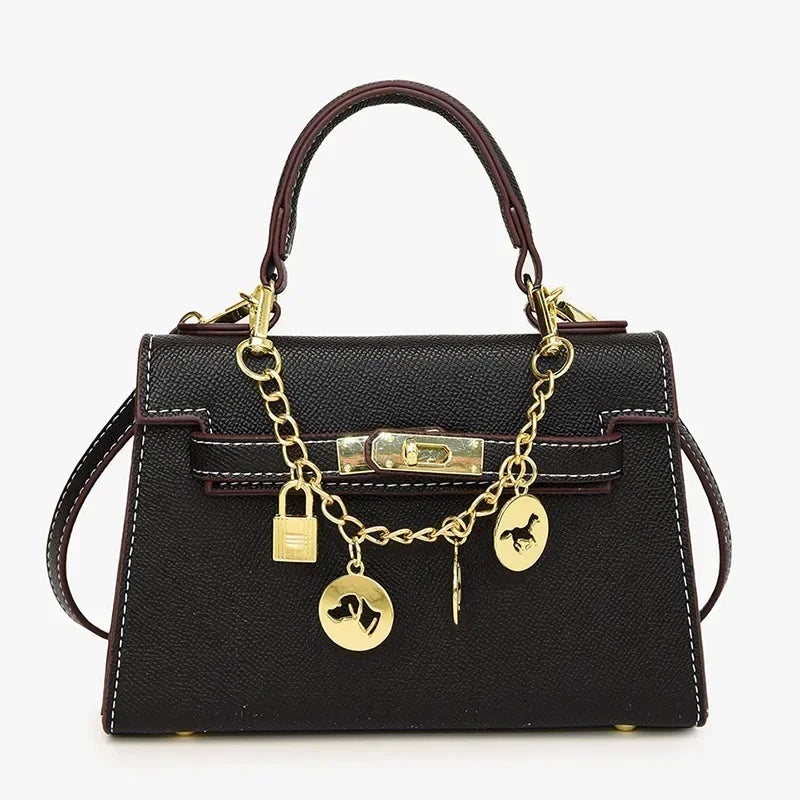 2025 sac fourre-tout à serrure tournante femmes sac à bandoulière minimaliste Style Kelly jour à nuit trajet voyage sac à bandoulière Euro Chic