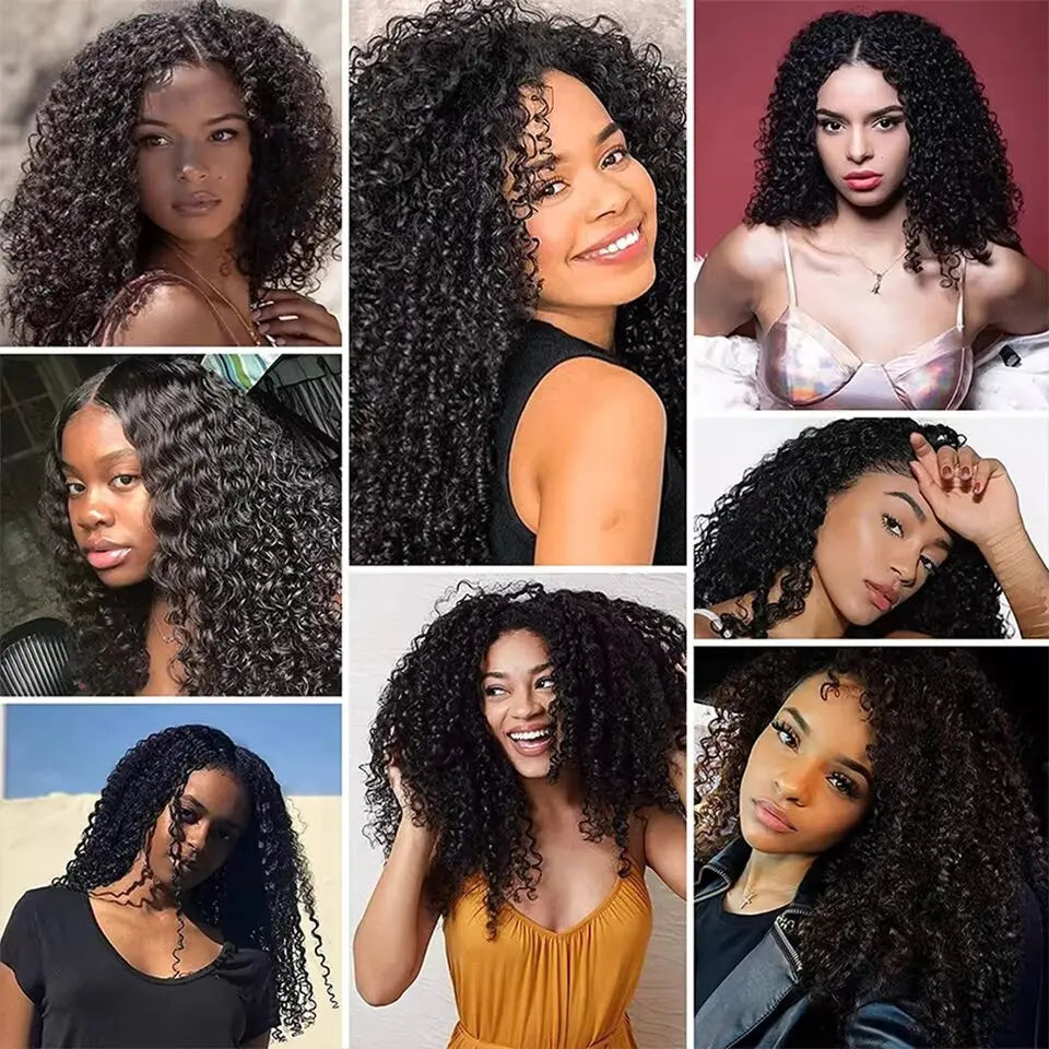 100% brésilien Afro crépus bouclés 5x 5/6x6 dentelle fermeture avant perruque courte Bob Frontal perruques bouclés vague cheveux humains courte Bob perruque