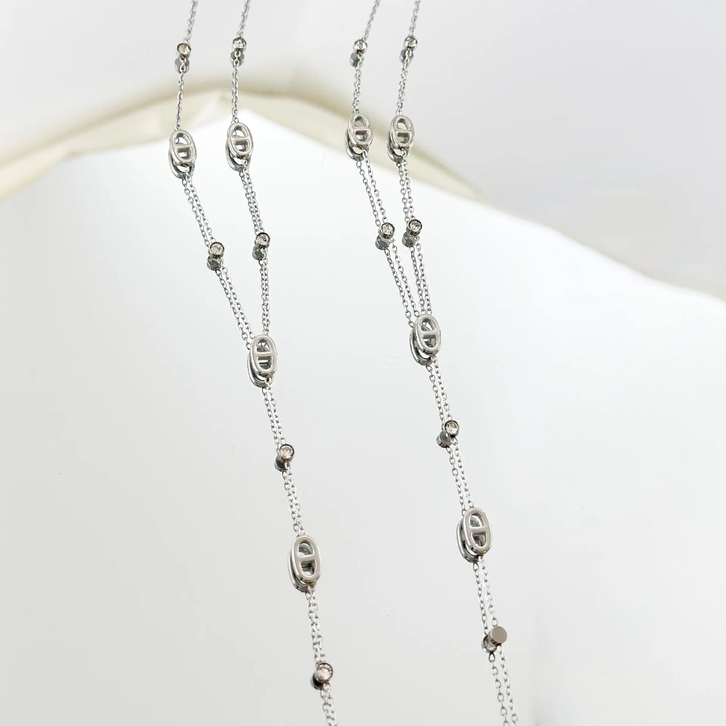 Collier Chaîne Y Acier Titane - Style Français Inaltérable Femme