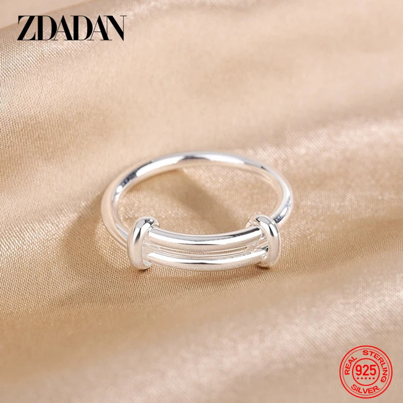 ZDADAN – bagues réglables en argent 925, or 18 carats, pour femmes et filles, bijoux de mariage à la mode
