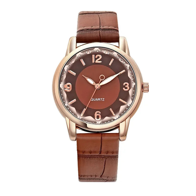 Montres de luxe en cuir pour femmes, montre-bracelet à quartz, mode féminine