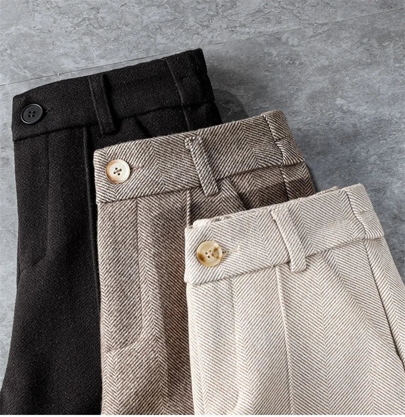 Sarouel Lencensa - Pantalon Velours Taille Haute Élastique Femme Automne-Hiver