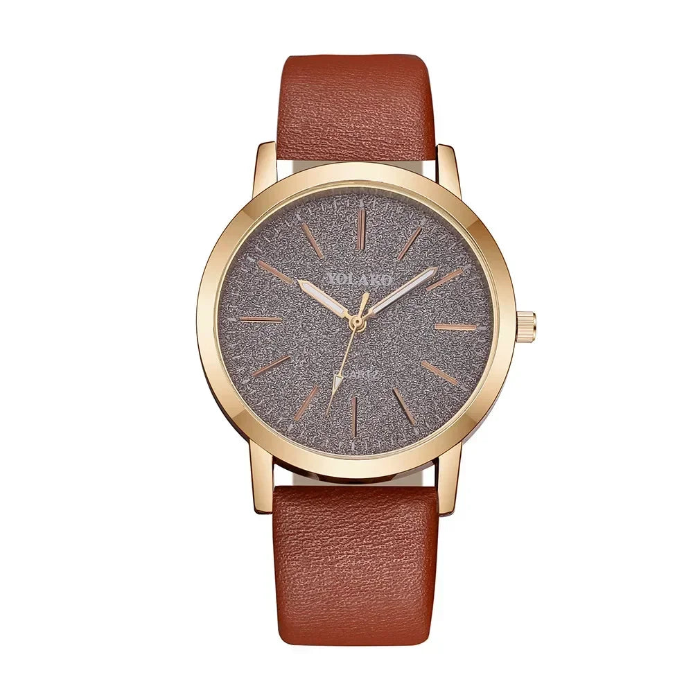 Montre-bracelet en cuir à quartz pour femme, montres pour femme, marque de luxe, mode féminine