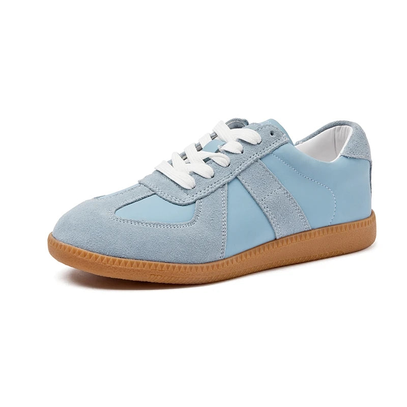 Baskets Femme en Cuir Véritable - Chaussures Décontractées Printemps 2025